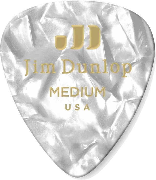 Dunlop Pack 72 Púas Genuine Celluloid Blanco Perlado - Medium
