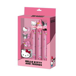 Karactermania Blister 3 Lapices Eternal + 3 Gomas + Sacapuntas Hello Kitty Mix Papelería Infantil