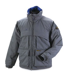 FINSTOCK Abrigo Cazadora Mensajero Gris XL con Manga Desprendible