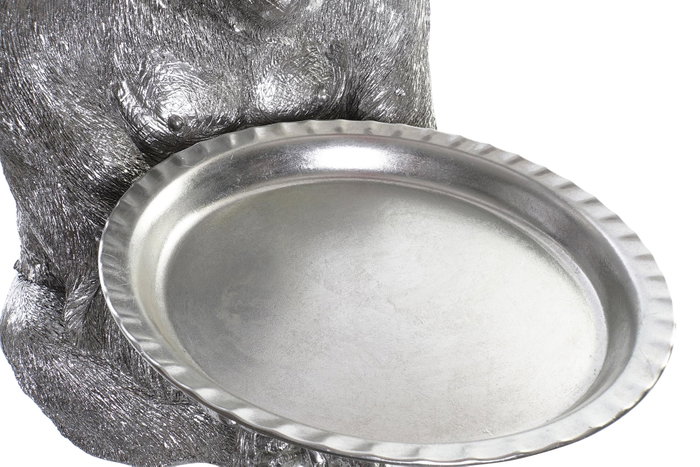 DKD Home Decor Figura de Gorila Plateada en Resina DKD Home Decor Figura de Gorila Plateada en Resina