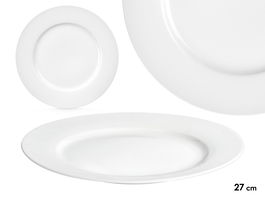 VESSIA Plato Llano Porcelana Blanco 27 cm (Set de 24)