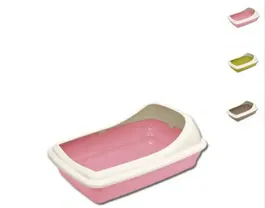 Nayeco Bandeja Nova Grande para Gato con Marco, Arena Higiénica 46x35x20 cm, Reduce Derrames, Fácil Limpieza, Plástico Resistente para Gatos Adultos