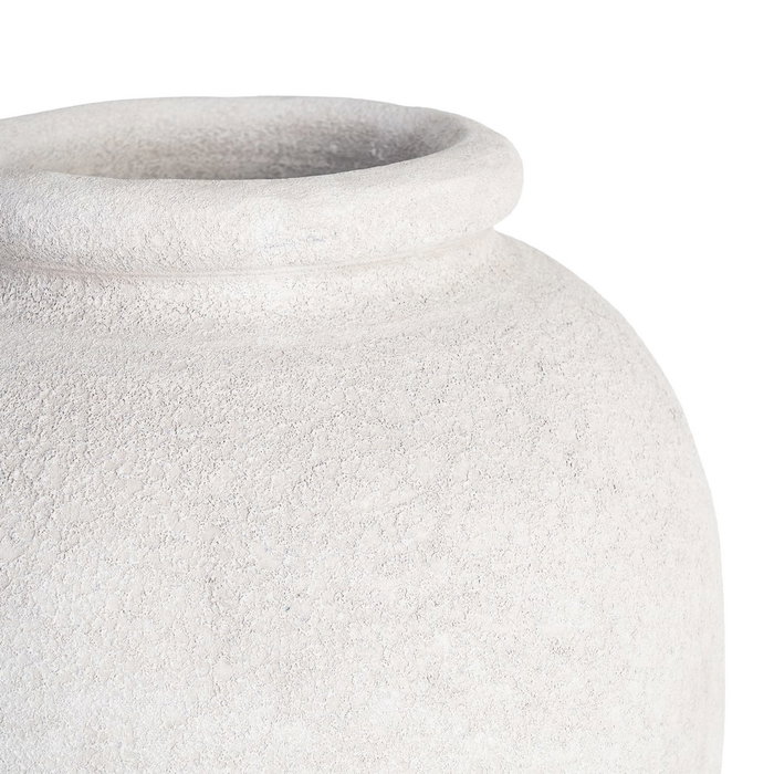 Jarrón Blanco Cerámica Decoración 25 X 25 X 60 cm