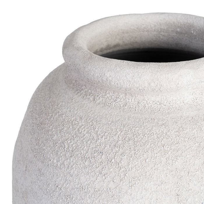 Jarrón Blanco Cerámica Decoración 25 X 25 X 60 cm