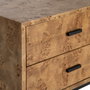 Mesita Natural-Negro Dm-Metal 55 X 41 X 55 cm