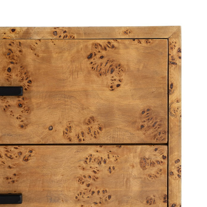 Mesita Natural-Negro Dm-Metal 55 X 41 X 55 cm