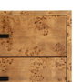 Mesita Natural-Negro Dm-Metal 55 X 41 X 55 cm