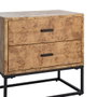 Mesita Natural-Negro Dm-Metal 55 X 41 X 55 cm