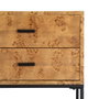 Mesita Natural-Negro Dm-Metal 55 X 41 X 55 cm