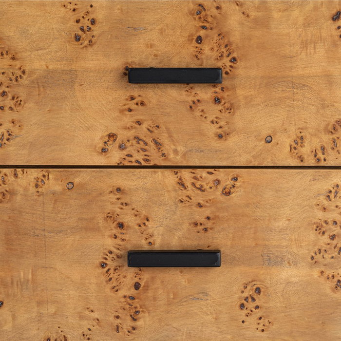 Mesita Natural-Negro Dm-Metal 55 X 41 X 55 cm