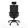 PIQUERAS Y CRESPO Silla de oficina Horna Naranja y Negro