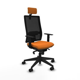 PIQUERAS Y CRESPO Silla de oficina Horna Naranja y Negro