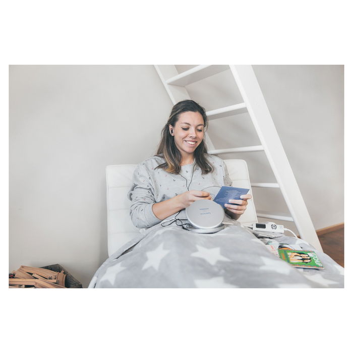 Lenco CD-201 Plata Reproductor CD Portátil MP3 LCD