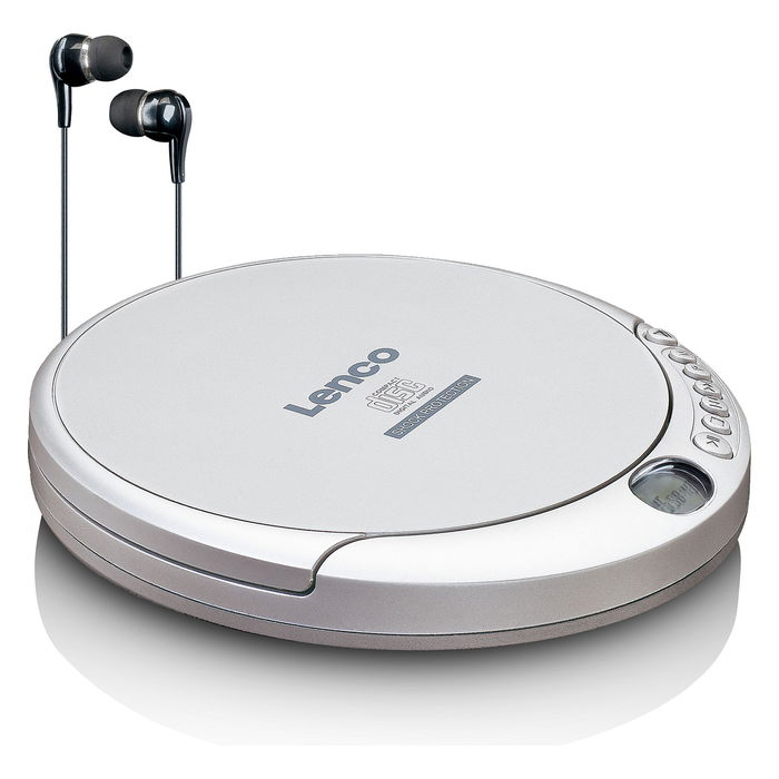 Lenco CD-201 Plata Reproductor CD Portátil MP3 LCD