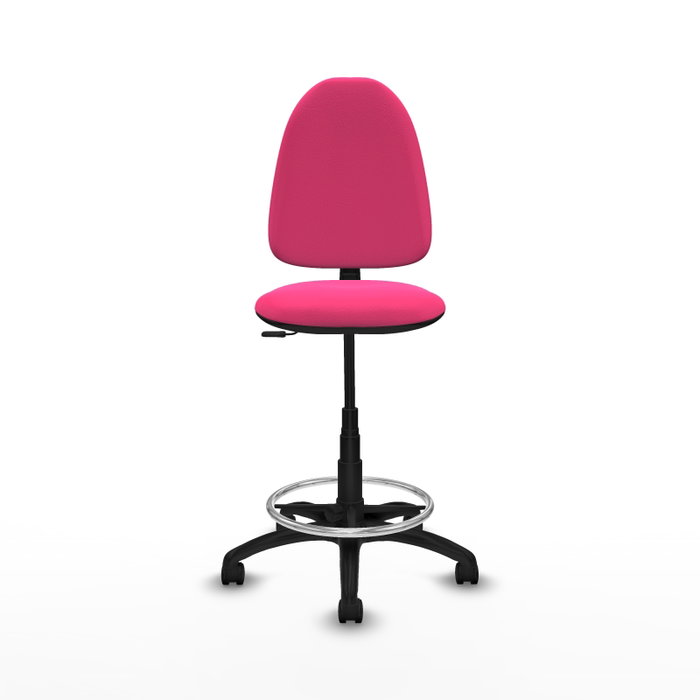 PIQUERAS Y CRESPO Taburete Aýna Rosa con Respaldo Regulable y Reposapiés PIQUERAS Y CRESPO Taburete Aýna Rosa con Respaldo Regulable y Reposapiés