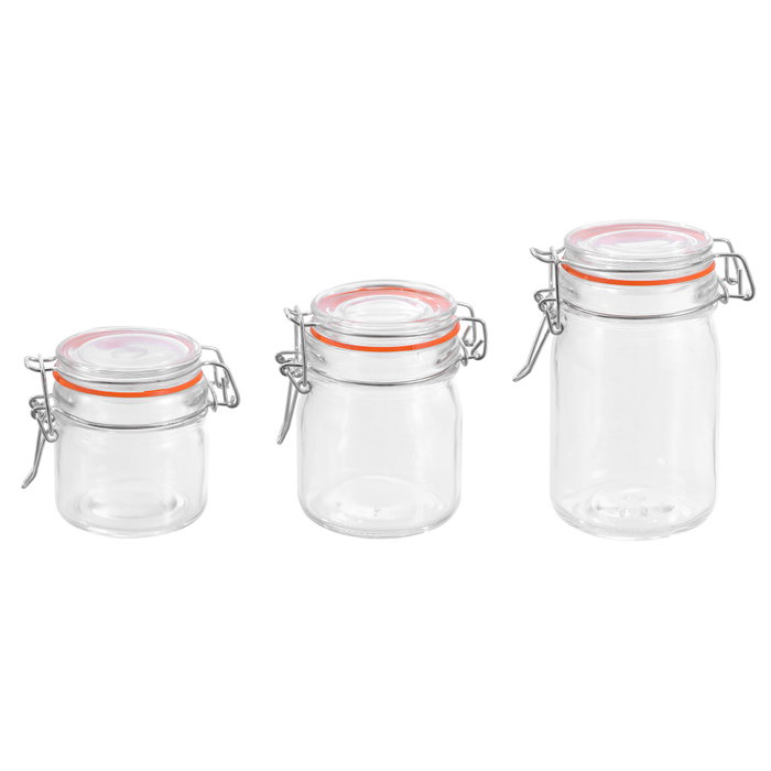 La Mediterranea Tarro Hermético de Vidrio con Clip 100 ml (Pack de 48 Unidades) La Mediterranea Tarro Hermético de Vidrio con Clip 100 ml (Pack de 48 Unidades)