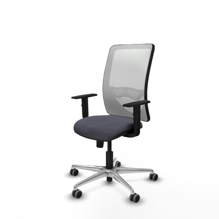 PIQUERAS Y CRESPO Silla de oficina Zulema con mecanismo Sincro, Gris oscuro y Blanco PIQUERAS Y CRESPO Silla de oficina Zulema con mecanismo Sincro, Gris oscuro y Blanco