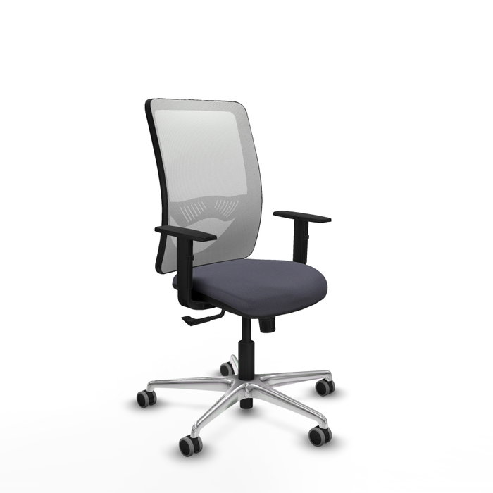 PIQUERAS Y CRESPO Silla de oficina Zulema con mecanismo Sincro, Gris oscuro y Blanco PIQUERAS Y CRESPO Silla de oficina Zulema con mecanismo Sincro, Gris oscuro y Blanco