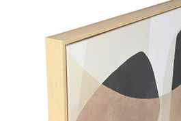 DKD Home Decor Cuadro Abstracto Marron Negro Beige Blanco Lienzo 4 x 140 x 100 cm (2 Unidades)