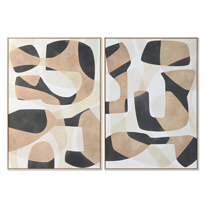 DKD Home Decor Cuadro Lienzo Abstracto Pack de 2 Surtido 100x140 cm
