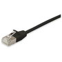 EQUIP 606131 Cable de Red Patch Cat6a F/FTP 20 m, RJ45 Macho Derecho, Slim Plano LSZH, 10 Gigabit Ethernet, PoE+, Cobre, Negro