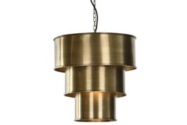 DKD Home Decor Lampara Techo Glam Dorado Hierro Triple 42 x 41 x 42 cm