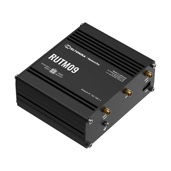 Teltonika RUTM09 LTE Router CAT6, 4G LTE, 4 Puertos Gigabit Ethernet, 1 WAN, WAN Ethernet/SIM, Negro