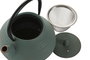 DKD Home Decor Tetera Oriental Verde Naranja Hierro Colado Inox 400ml (2 Unidades) 11 x 13.5 x 13 cm