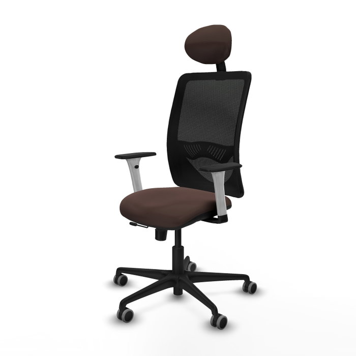 PIQUERAS Y CRESPO Silla de oficina Zulema con mecanismo Sincro/Traslack, Marrón oscuro y Negro PIQUERAS Y CRESPO Silla de oficina Zulema con mecanismo Sincro/Traslack, Marrón oscuro y Negro