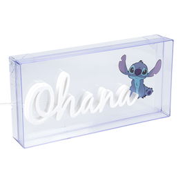 Paladone Lámpara LED de Stitch de Disney Ohana decorativa de pared o mesa 15 x 30 cm con cable USB incluido