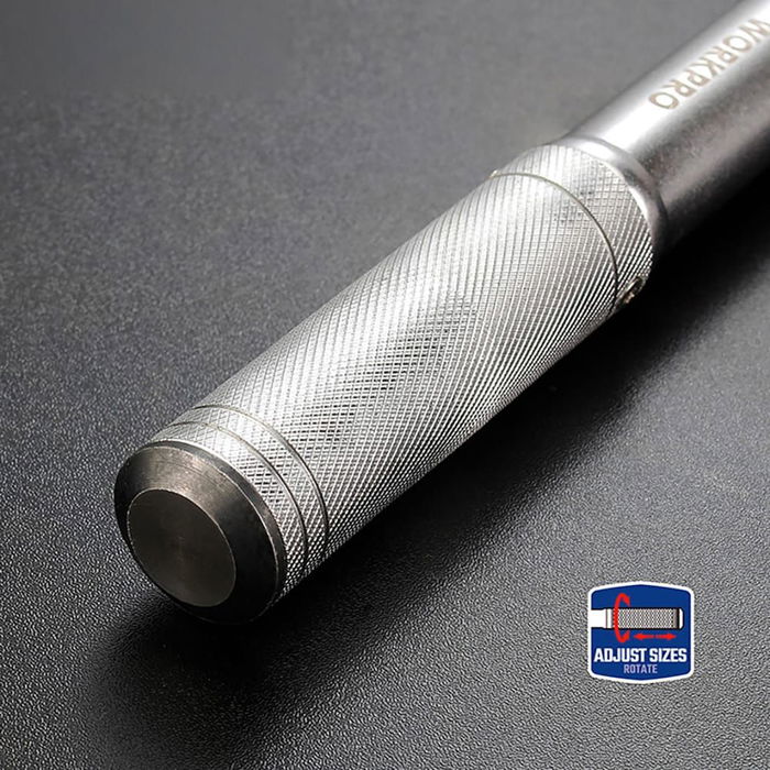 Workpro Llave Ajustable Universal, Acero Cromo Vanadio Forjado, Medida 7-22 mm, Para Pernos Redondeados, Textura Antideslizante