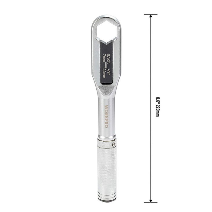 Workpro Llave Ajustable Universal, Acero Cromo Vanadio Forjado, Medida 7-22 mm, Para Pernos Redondeados, Textura Antideslizante