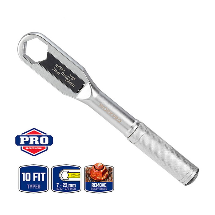 Workpro Llave ajustable universal métrica y SAE 7 - 22 mm