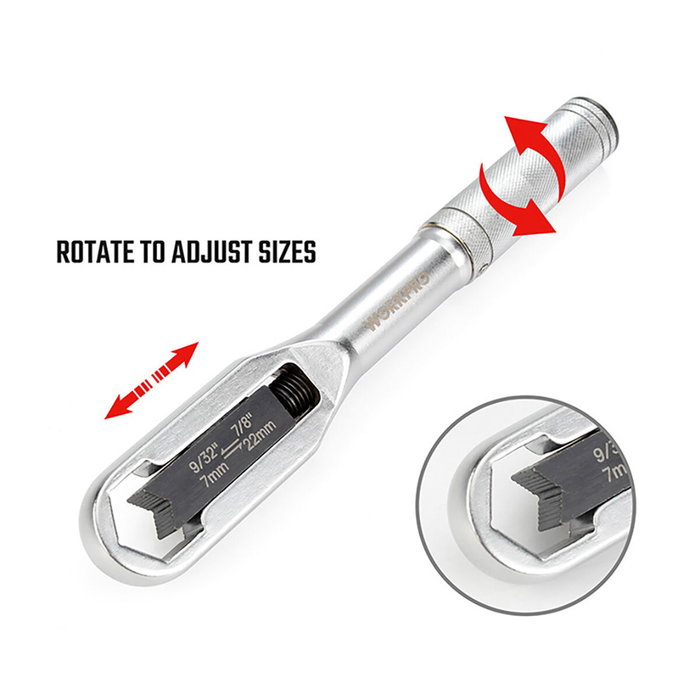 Workpro Llave ajustable universal métrica y SAE 7 - 22 mm
