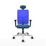 PIQUERAS Y CRESPO Silla de oficina Motilla con mecanismo Sincro Azul