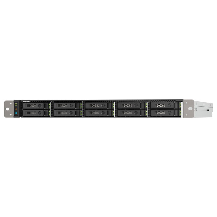 QNAP TS-H1090FU-7302P-128G NAS de Rack 1U con 10 Bahías, Procesador AMD EPYC 7302P 16 núcleos 3.3GHz, 8x16GB RAM DDR4 ECC RDIMM