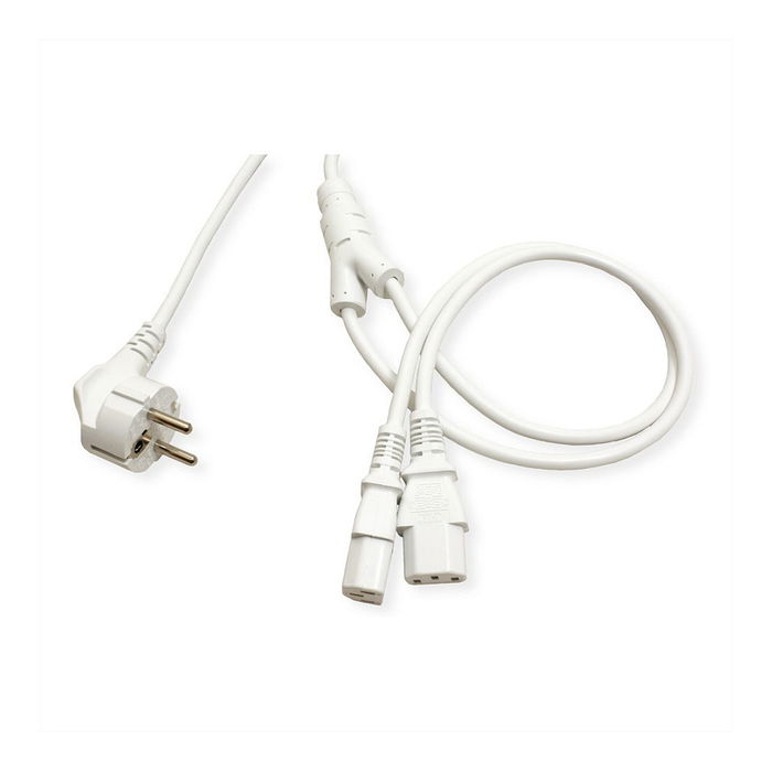 ROLINE Cable de conexión en Y 2 metros color blanco para red ROLINE Cable de conexión en Y 2 metros color blanco para red