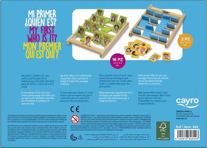 Cayro Mi Primer Quien es Quien Juego de Madera 25x18x33 cm