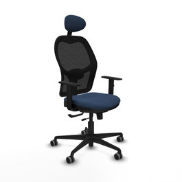 PIQUERAS Y CRESPO Silla de oficina Jorquera Azul marino y Negro