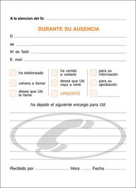 Talonario Llamadas Telefono 8º Natu Loan (Set de 10)