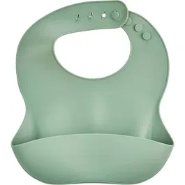 Thermobaby THE3023191570180 - Babero de silicona con recogedor, color verde cactus