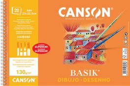 Canson C200408062 Bloc 20 Hojas Basik 130g A4+ Microperforado