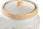 DKD Home Decor Bote de Dolomite Bandana Pastel Amarillo 2,35 L