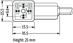 MURRELEKTRONIK Conector de válvulas CI hembra 4 pines 9,4mm MURRELEKTRONIK Conector de válvulas CI hembra 4 pines 9,4mm