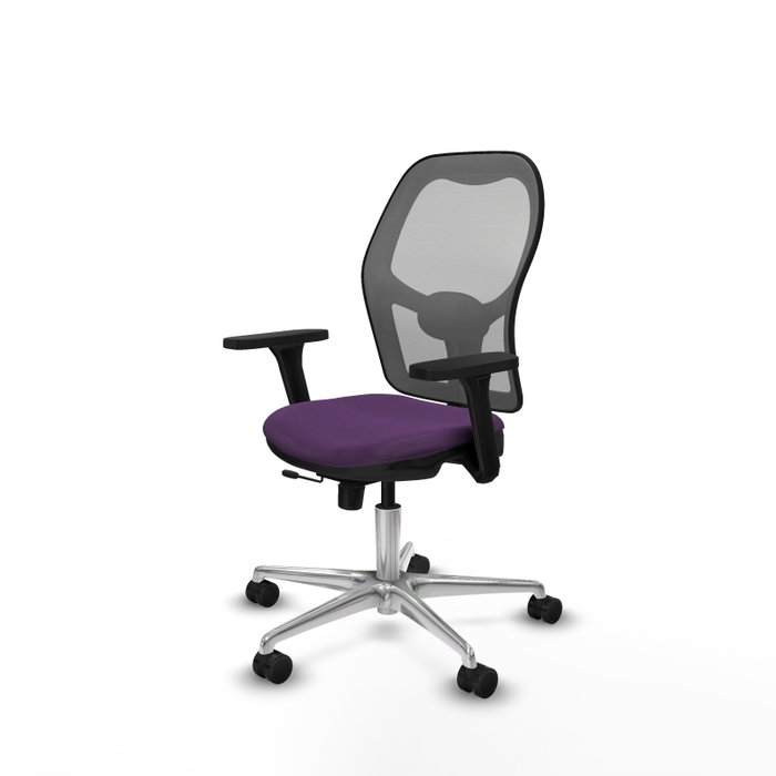 PIQUERAS Y CRESPO Silla de oficina Jorquera con mecanismo Sincro/Traslack, Morado y Gris