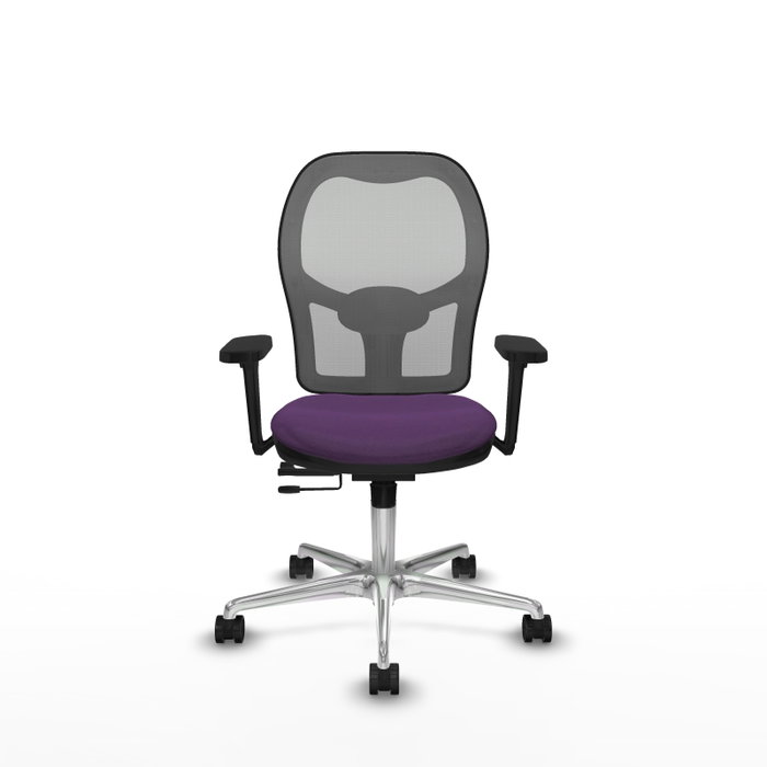 PIQUERAS Y CRESPO Silla de oficina Jorquera con mecanismo Sincro/Traslack, Morado y Gris