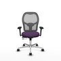 PIQUERAS Y CRESPO Silla de oficina Jorquera con mecanismo Sincro/Traslack, Morado y Gris