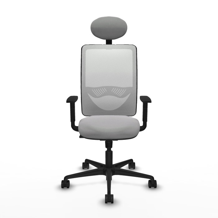 PIQUERAS Y CRESPO Silla de oficina Zulema con Mecanismo Sincro, Gris claro y Blanco PIQUERAS Y CRESPO Silla de oficina Zulema con Mecanismo Sincro, Gris claro y Blanco