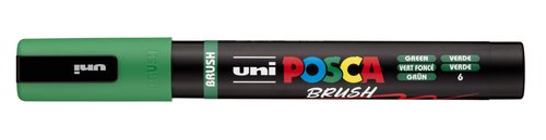 POSCA PC-5BR Brush Marcador Punta Semiflexible Verde