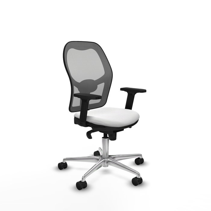 PIQUERAS Y CRESPO Silla de oficina Jorquera con mecanismo Sincro, Blanco y Gris PIQUERAS Y CRESPO Silla de oficina Jorquera con mecanismo Sincro, Blanco y Gris